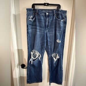 American Eagle Outfitters Men's Ripped Blue Jeans
